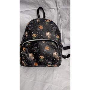 Star Wars Funko Mini Backpack Bag Black Chibi Print Womens 10x10x5 Movie Purse
